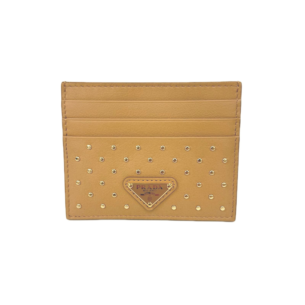 PRADA Card Holder 1MC025 - Business Case/Card Beige Calf Leather Women's